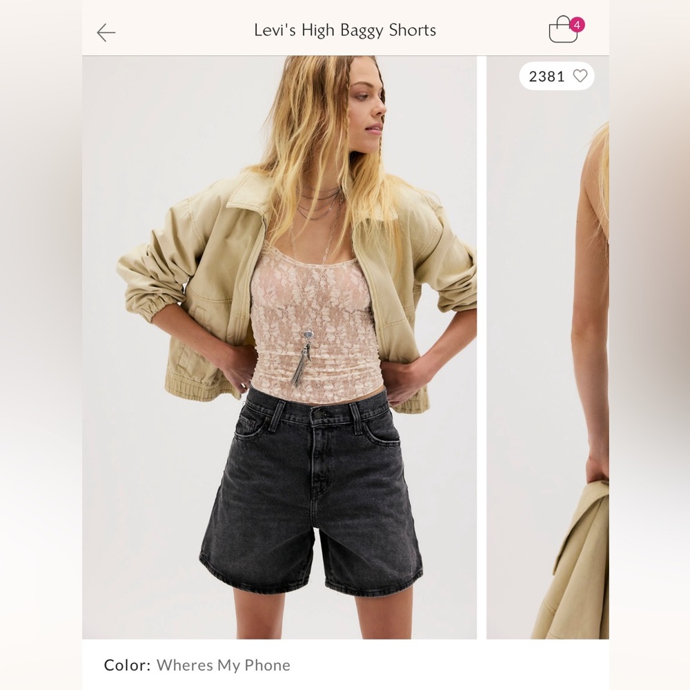 Levi's High Rise Baggy Shorts